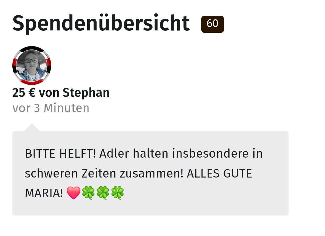 EIN ADLER RUFT UM HILFE - LIEBE ADLER HELFT!
(UND BITTE UNBEDINGT TEILEN - DANKE‼️)

Panti ist ein Mitglied der "Adler - Elite", und seine Lebenspartnerin Maria (27) benötigt dringend eine Therapie, fur die ganz dringend UND SCHNELL 15.000 EUR zusammen kommen müssen! Alles dazu