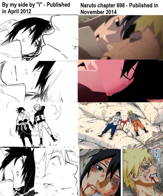 narutmz's tweet photo. kishimoto was panel for panel stealing this doujinshi’s nachos do i really have to care about anything else https://t.co/qmhQzHXQK5