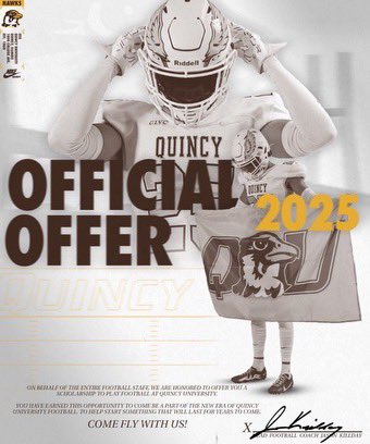 After a great conversation with <a href="/CoachKillday/">Jason Killday</a> I’m blessed to receive an offer from Quincy University!! <a href="/GroundsMark/">Attack Shih Tzu Football</a> <a href="/TheHeater9/">Brent Heaton</a> <a href="/Coachskin59/">Chris Skinner</a> <a href="/Crimsonsfb/">Jacksonville Football</a> <a href="/CSKRECRUITING/">Chris Sailer Kicking Consulting</a> <a href="/Channel1450com/">Channel1450.com</a>