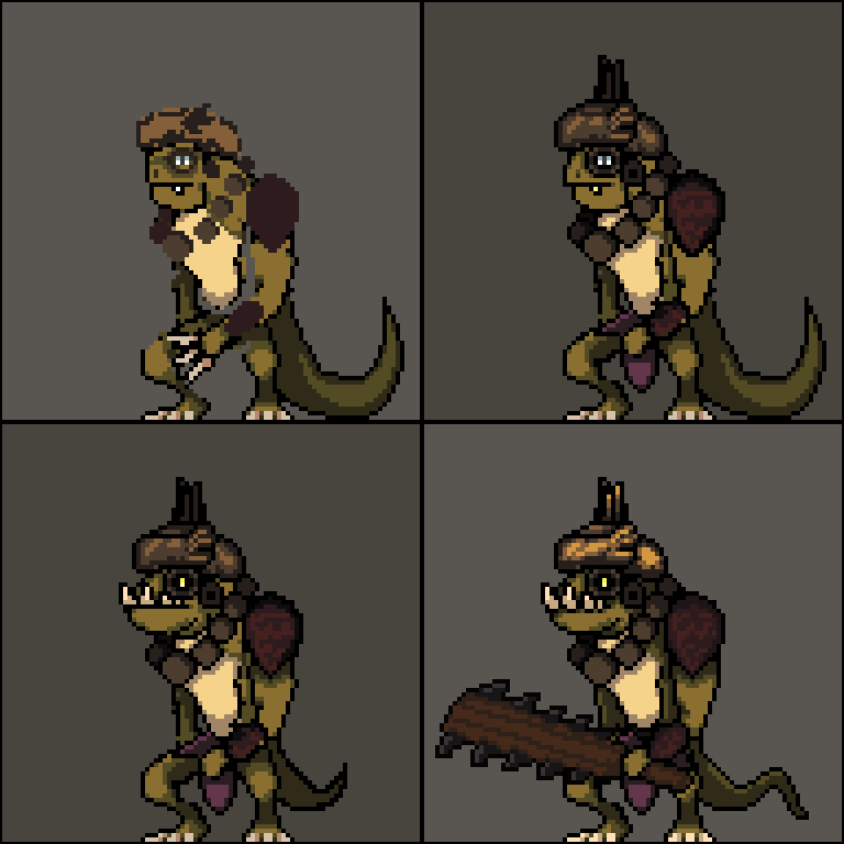 This boss ended up getting reworked, but still super proud of the end concept result! Was based on Kʼinich Yax Kʼukʼ Moʼ from the Maya Religion. #pixelart #digitalart #gamedev