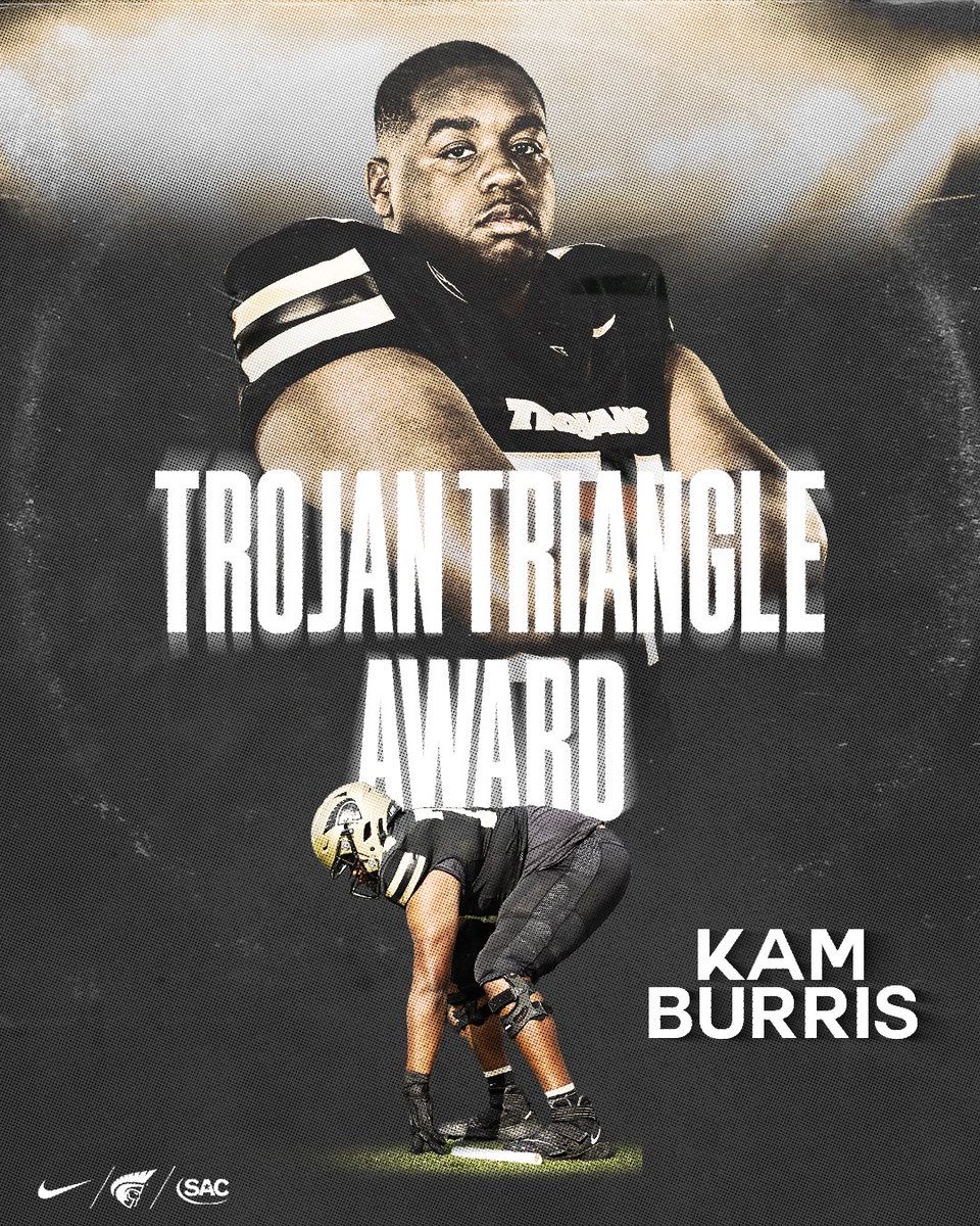 𝗧𝗿𝗼𝗷𝗮𝗻 𝗧𝗿𝗶𝗮𝗻𝗴𝗹𝗲 𝗔𝘄𝗮𝗿𝗱:

These guys were voted as the best representation of our Trojan Triangle. Love, Serve, Compete.

Cade Eavenson (OLB)
Kam Burris (OL)

#AUthentic | #TeamOne