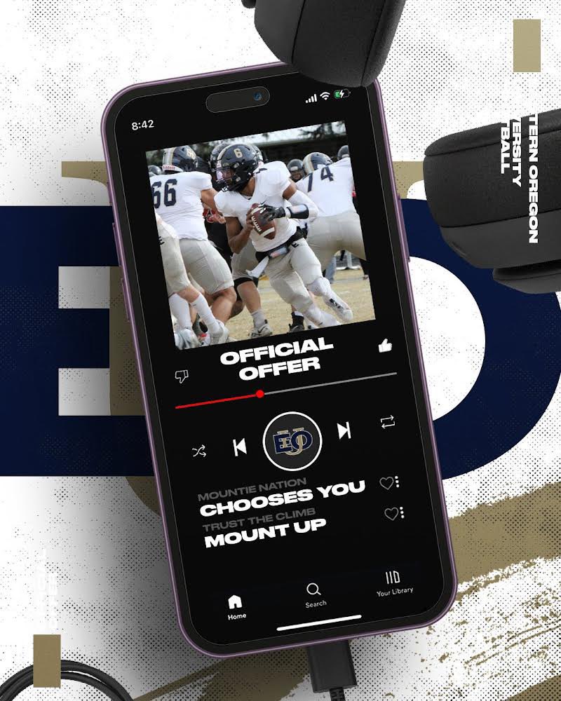 After an amazing conversation with <a href="/Coach_Leon_IV/">Leon La Deaux IV</a> I would like to say that i have received an offer from Eastern Oregon University! <a href="/CoachMcKinney20/">Lorenzo McKinney</a> <a href="/IAMWILLIECAMP/">Coach C</a> <a href="/BellevueFB/">Bellevue Wolverines Football Family</a> <a href="/BrandonHuffman/">Brandon Huffman</a>