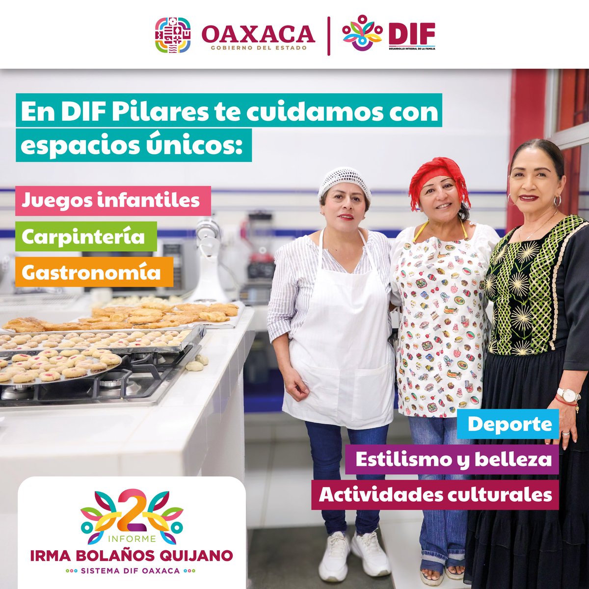 Las familias de San Martín Mexicapam y de municipios de la zona metropolitana a la capital tienen un lugar cerca de casa para acceder de manera gratuita a cursos y talleres que les pueden ayudar a abrir un negocio o para convivir con otras personas. 

#DIFTeCuida
#2doInformeDIF
