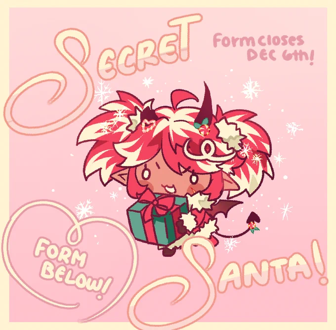 •❅*ִONIIMELY'S OC SECRET SANTA IS HERE!!•❅*ִAny art medium is allowedSignup ends Dec 6thMUST have discordPLEASE READ/FILL OUT THE FORM IF YOURE INTERESTED!! 