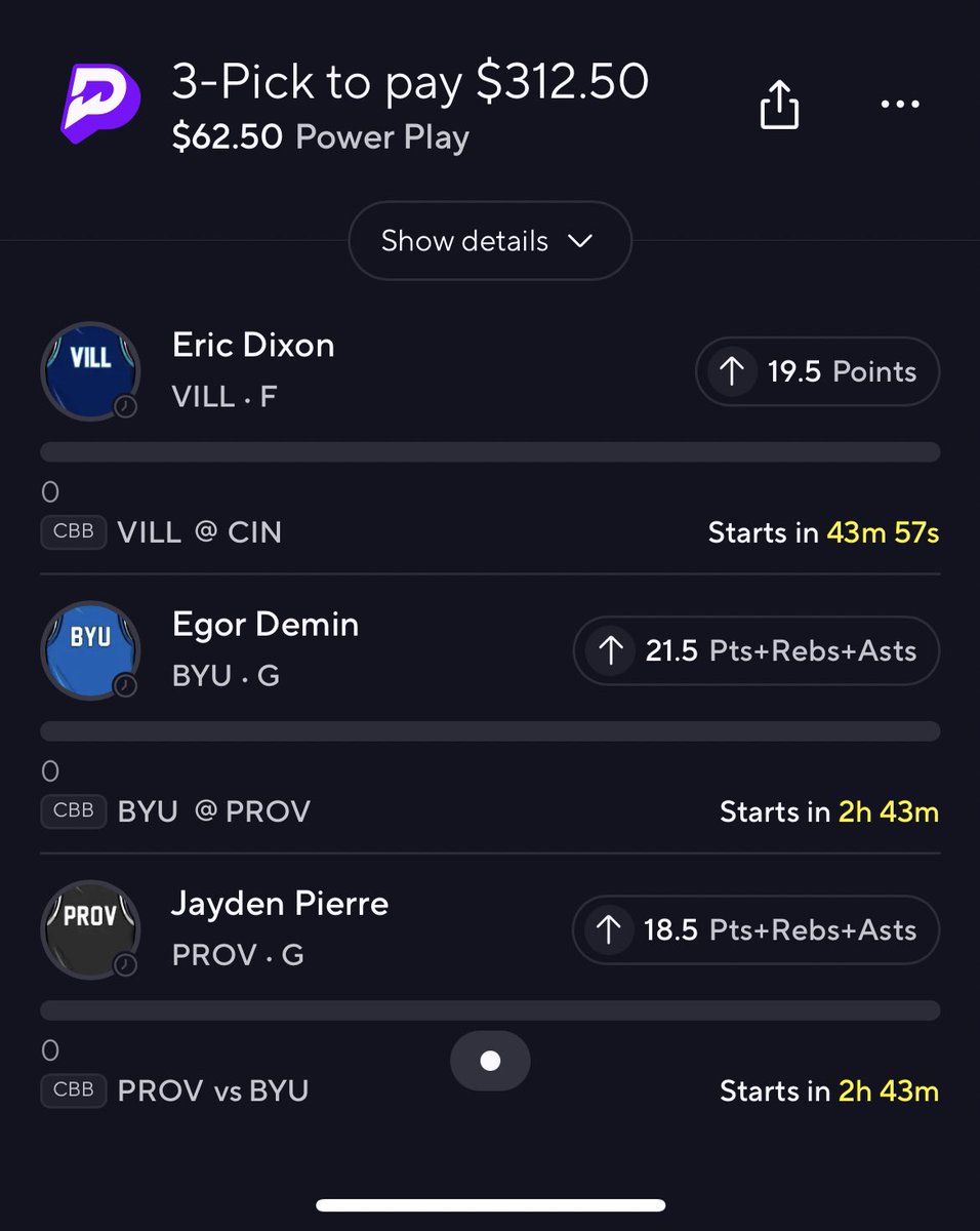 dompickedit's tweet image. Confidence level: 10/10
I know it’s been a while but I’m feeling good boys, trust me on this one #prizepicks #cbb #sportsbet