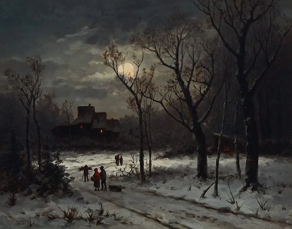 elemmiressoul's tweet photo. "Faggot Gatherers, Moonlight" by Ludwig Munthe https://t.co/JjcbwT38t0