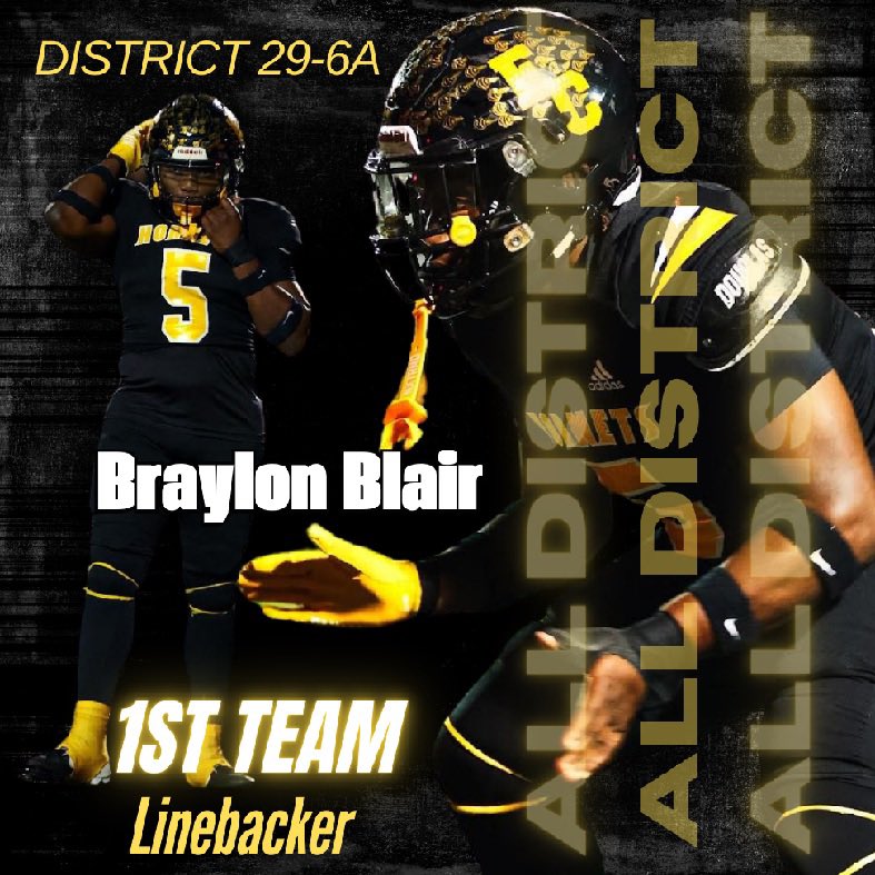 Braylon “Truck” Blair (@braylonblair5) on Twitter photo #AGTG Blessed to be selected as an 1st Team All District Linebacker.
<a href="/joehubb74/">Coach Hubb</a> <a href="/coach_hubb/">M Hubbard</a> <a href="/Dubb02/">Jarveon Williams</a> <a href="/thespeedguy100/">Burst Athletic Perfomance</a> <a href="/_ECFootball/">EC Hornet Football</a> #AGTG Blessed to be selected as an 1st Team All District Linebacker.
<a href="/joehubb74/">Coach Hubb</a> <a href="/coach_hubb/">M Hubbard</a> <a href="/Dubb02/">Jarveon Williams</a> <a href="/thespeedguy100/">Burst Athletic Perfomance</a> <a href="/_ECFootball/">EC Hornet Football</a>
