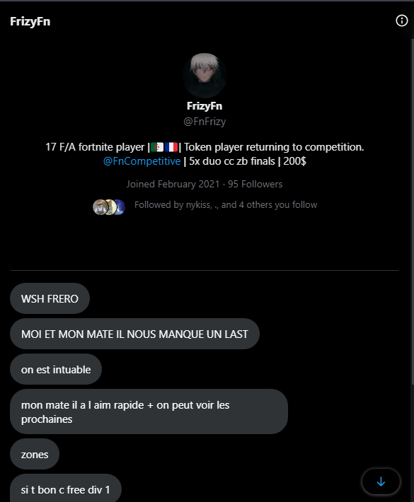 Bon mtn j'affiche les mecs qui me dm en me disant litéralement c'est vous qui niquez le jeu