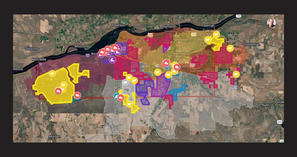 worcaction's tweet photo. ๐จ New interactive maps show the #UmatillaBasin water & air pollution crisis in Eastern Oregon! Over 20 years of nitrate contamination from #CAFOs and industrial agriculture is harming health. Check the maps @oregonrural ๐ https://t.co/3P5LgOsXjn https://t.co/O8RWn8ZUSB