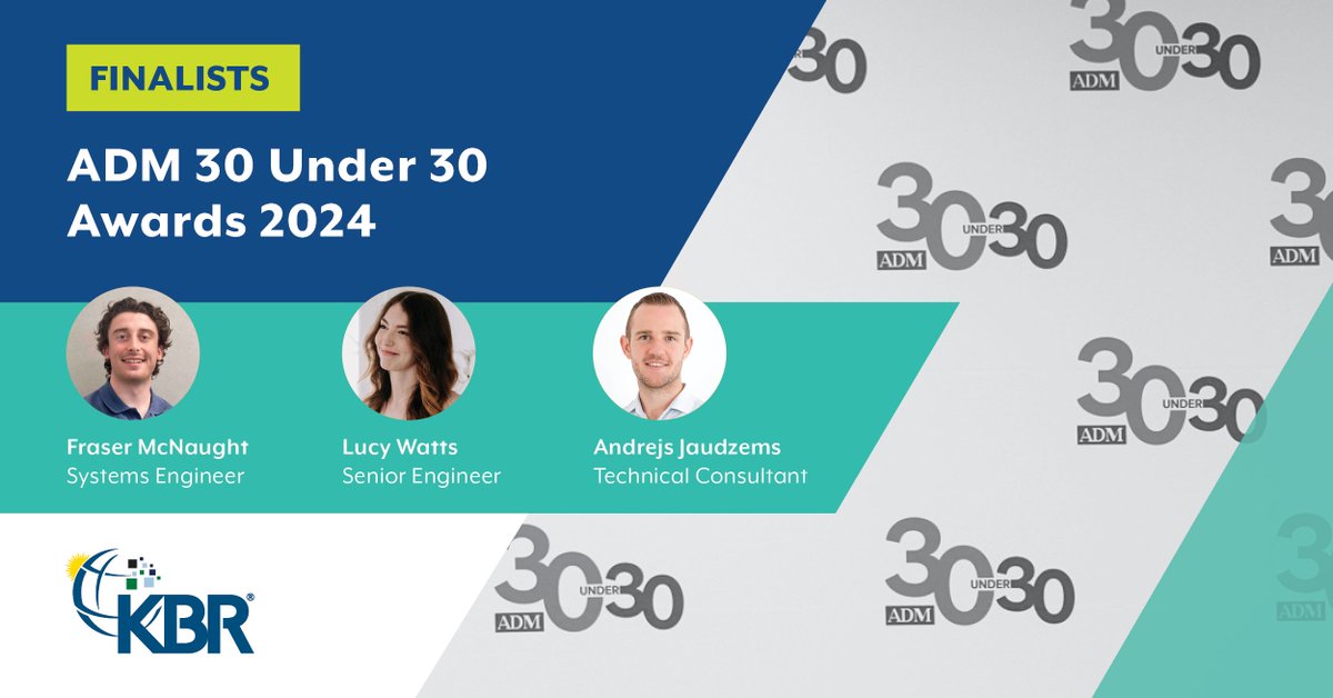 Congratulations to the 3 #KBR team members who have been longlisted as finalists in the Australian Defence Magazine 30 Under 30 Awards 2024!

In this year’s awards, Government Solutions APAC Systems Engineer Fraser McNaught and Senior Engineer Lucy Watts, and Technical Consultant
