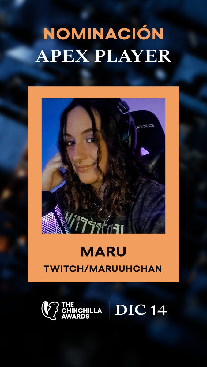 maruuhchan_'s tweet image. 🚨 Abrieron las votaciones de los #TCAwards🐭

🏆Categoría: Apex Player🏆

📝Pueden votar por mi acá: thechinchillaawards.netlify.app

📅Fecha límite para votar: 13 de Diciembre 23:00hs