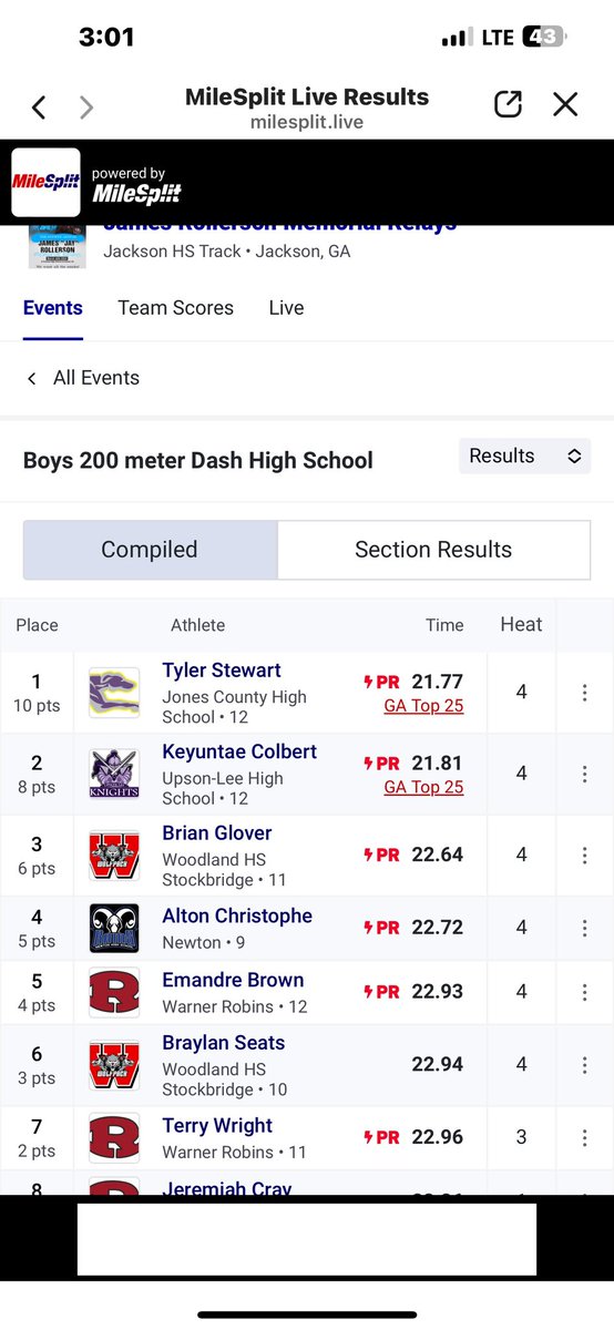 400 &amp; 200m times 🔥🔥 (48.50) (21.7) pending