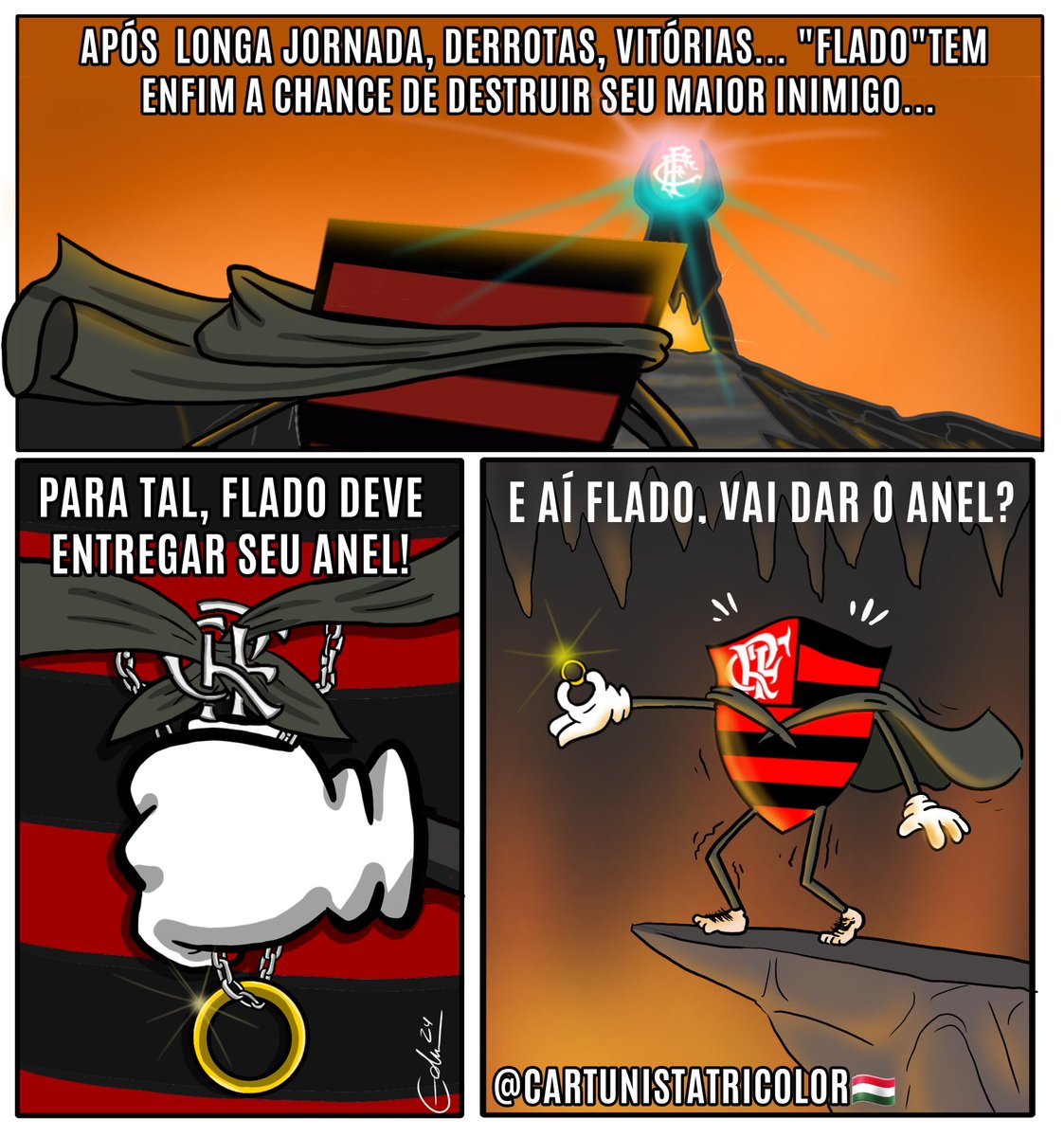 Vai entregar o anel FLAdo?🤣🇭🇺 #fluminense #Flamengo