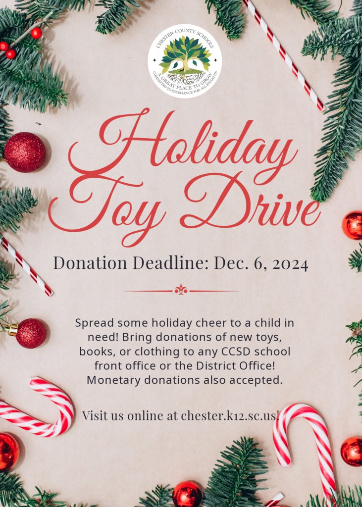 GFHSRedDevils's tweet image. REMINDER: CCSD is collecting holiday gifts for children in need! Drop off donations of new toys, clothing items, or books at the District Office or any school location. 

Additional information is in the flyer below. Please help us bring some holiday cheer to a child in need!