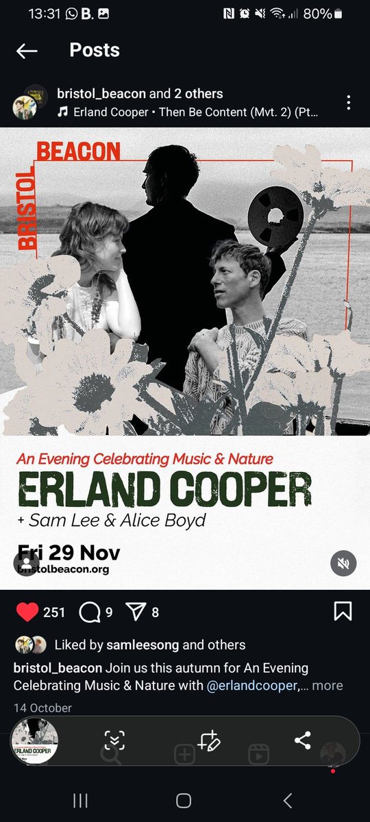 Louise Rossiter (@looplady) on Twitter photo A sublime gig&sharing it with <a href="/Futurewor1d/">John Rossiter</a>. It was atmospheric&life affirming <a href="/aliceboydmusic/">Alice Boyd</a> was fantastic. It was great to finally see <a href="/samleesong/">Sam Lee - He/Hymn 🌈</a> after a summer of bathing in his music&finding reconnection via it&being able to tell him.<a href="/ErlandCooper/">Erland Cooper</a> a sound& story, fantastic. A sublime gig&sharing it with <a href="/Futurewor1d/">John Rossiter</a>. It was atmospheric&life affirming <a href="/aliceboydmusic/">Alice Boyd</a> was fantastic. It was great to finally see <a href="/samleesong/">Sam Lee - He/Hymn 🌈</a> after a summer of bathing in his music&finding reconnection via it&being able to tell him.<a href="/ErlandCooper/">Erland Cooper</a> a sound& story, fantastic.