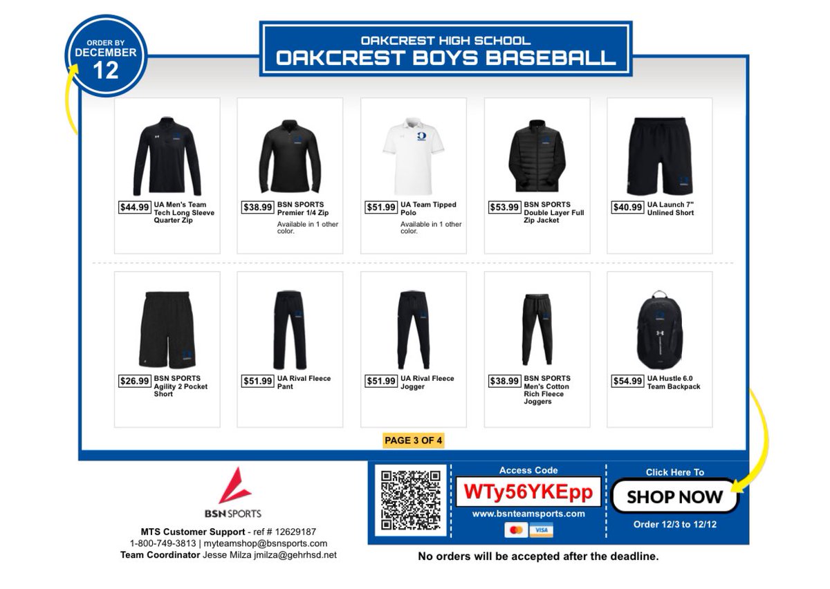 Oakcrest Baseball 2026 tweet media