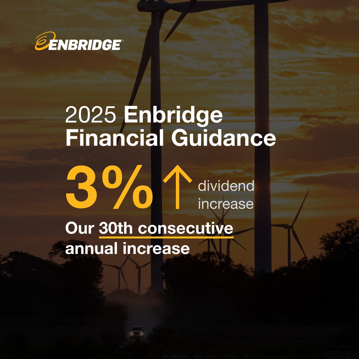 As we look ahead to 2025, we are increasing our dividend by 3%, our 30th consecutive annual increase.

We expect to see a 9% increase in EBITDA in 2025 and are on track to meet guidance for the 19th consecutive year in 2024, demonstrating the predictability of our results and