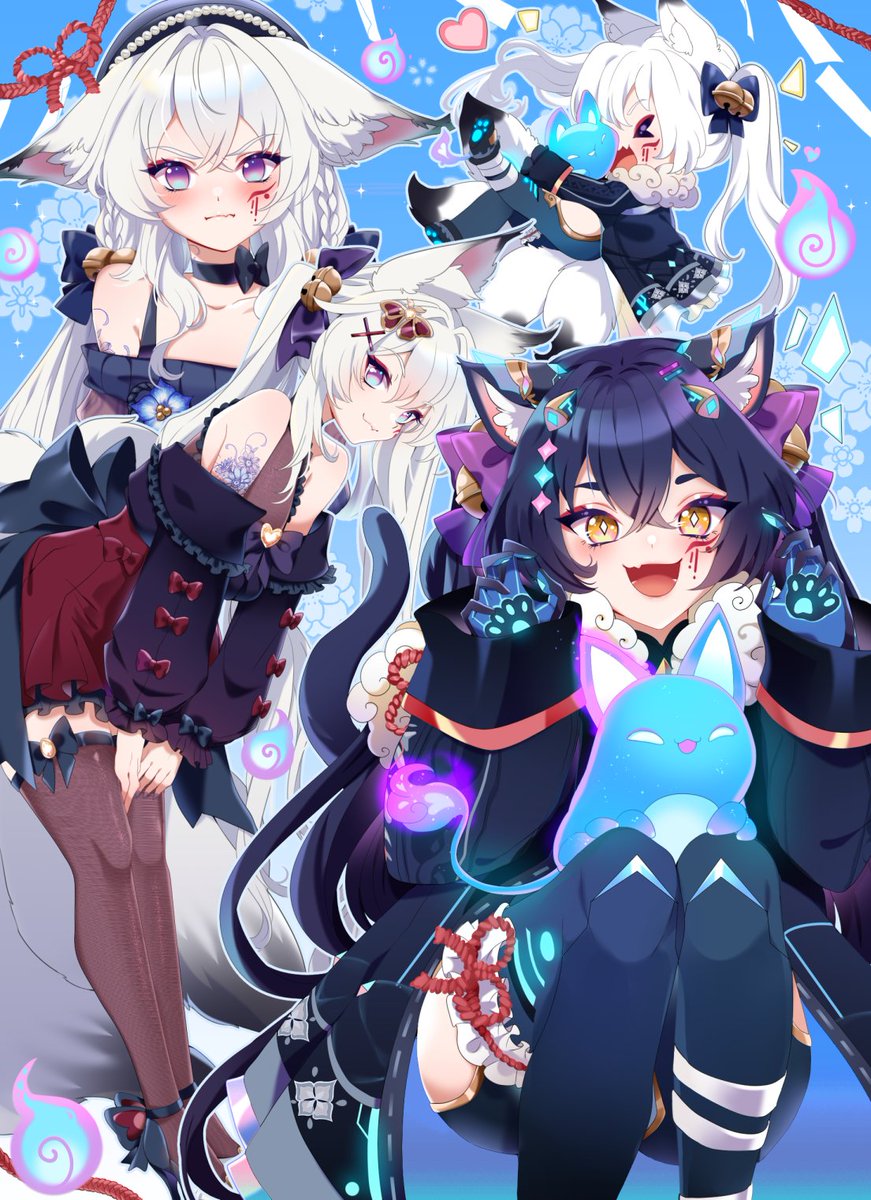 meiya_ch's tweet photo. ───♡─────────────
            🦊🐈‍⬛✨💙
───♡───────────── https://t.co/sRRXHNipxY