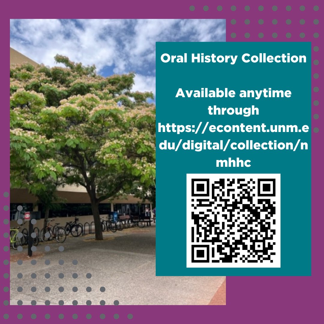 One of the richest resources in Special Collections about the history of health and health care is the oral history collection. To learn more, visit libguides.health.unm.edu/blogs/hslic/th…