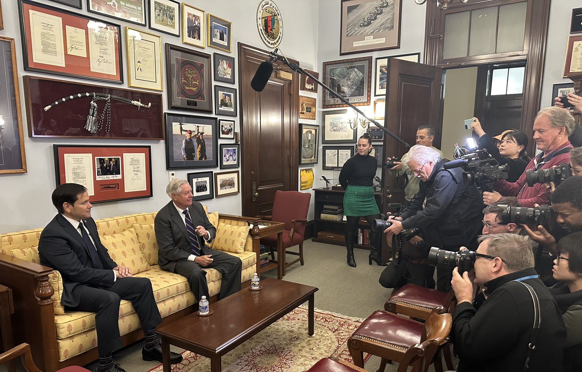 Today began meeting with Senators about my nomination by <a href="/realDonaldTrump/">Donald J. Trump</a> to serve as the next Secretary of State <a href="/SenatorRisch/">Jim Risch</a> <a href="/LindseyGrahamSC/">Lindsey Graham</a>