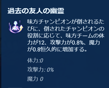 orgap1's tweet photo. RIOT HAD TO NERF THIS TWICE #tft #set13 https://t.co/cxgQbM8Bcd @YouTubeより
過去の友人の幽霊のスタックはPvEラウンドでも溜まるはずというのはコレね https://t.co/ax1O5VjkgZ