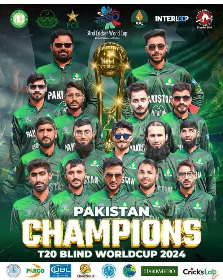 Congratulations to Pakistan blind cricket team for winning the T20 World Cup MashaAllah