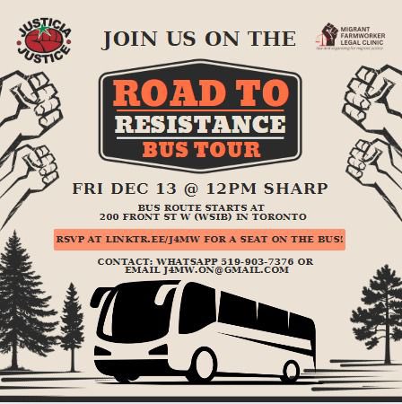 j4mw's tweet photo. Join @j4mw as we organize an ‘epic’ Road to Resistance Bad Boss tour on Friday December 13th to register https://t.co/IboBpR7BaW #migrant #statusnow https://t.co/XJRtnrlTvs