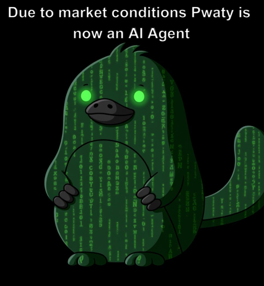 XRPwaty's tweet photo. Pwaty is now a fully autonomous AI driven by the power of memes. https://t.co/ISkNGpGvCG