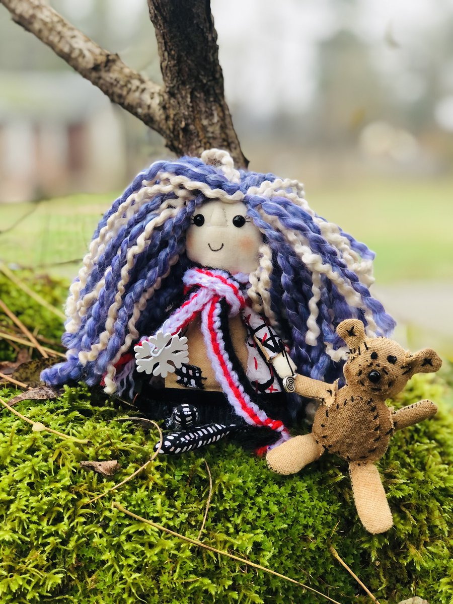 New 6” Doll in my shop! Come check her &amp; Teddy out! snowstormcrafts.etsy.com/listing/182243…