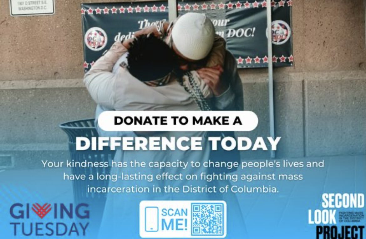 Its still time to give. Support the fight against mass incarceration by donating to SLP at SecondLookDC.org/donate