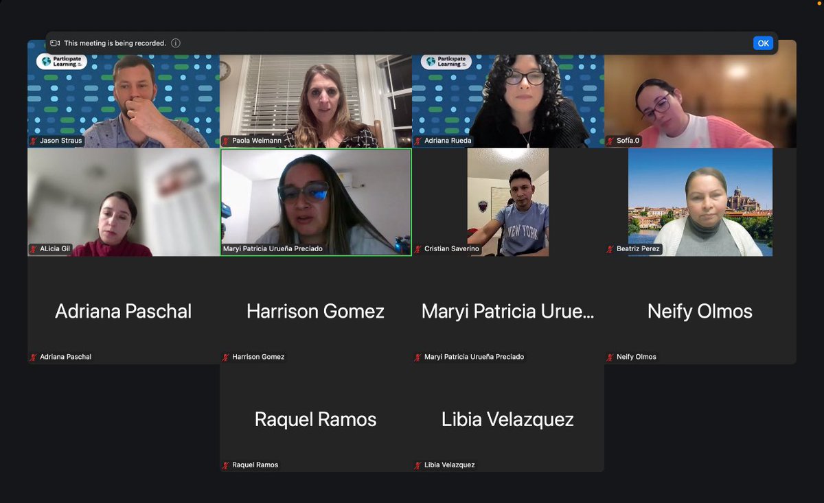 paola_weimann's tweet photo. Just wrapped up an inspiring virtual meeting with @ParticipateLrng #HowICNX teachers! We’re preparing for our upcoming CAD (Conexiones para la Acción Diplomática) event about the impact of AI around the 🌎.Excited to see our students shine as young changemakers! #UnitingOurWorld https://t.co/ojFB74h73o