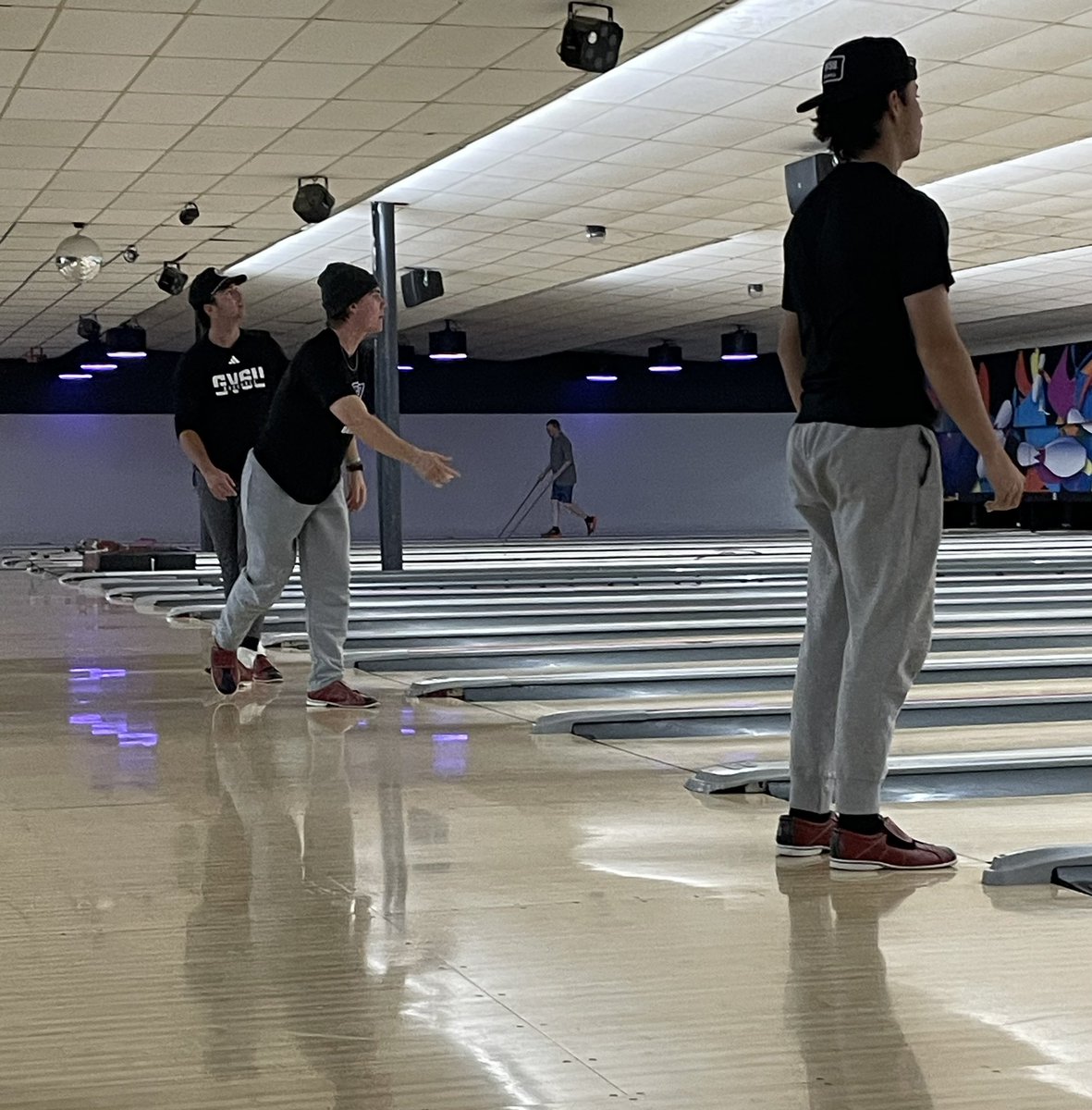 GVSUBaseball's tweet photo. Lanes were rocking today. Thank you @Hudsonvillelane for having us out. Congratulations to team
Gulbrandsen/Thorington on the Win 🎳

#ExtraBreadSticks #AnchorUp https://t.co/2FnJFkXa9s