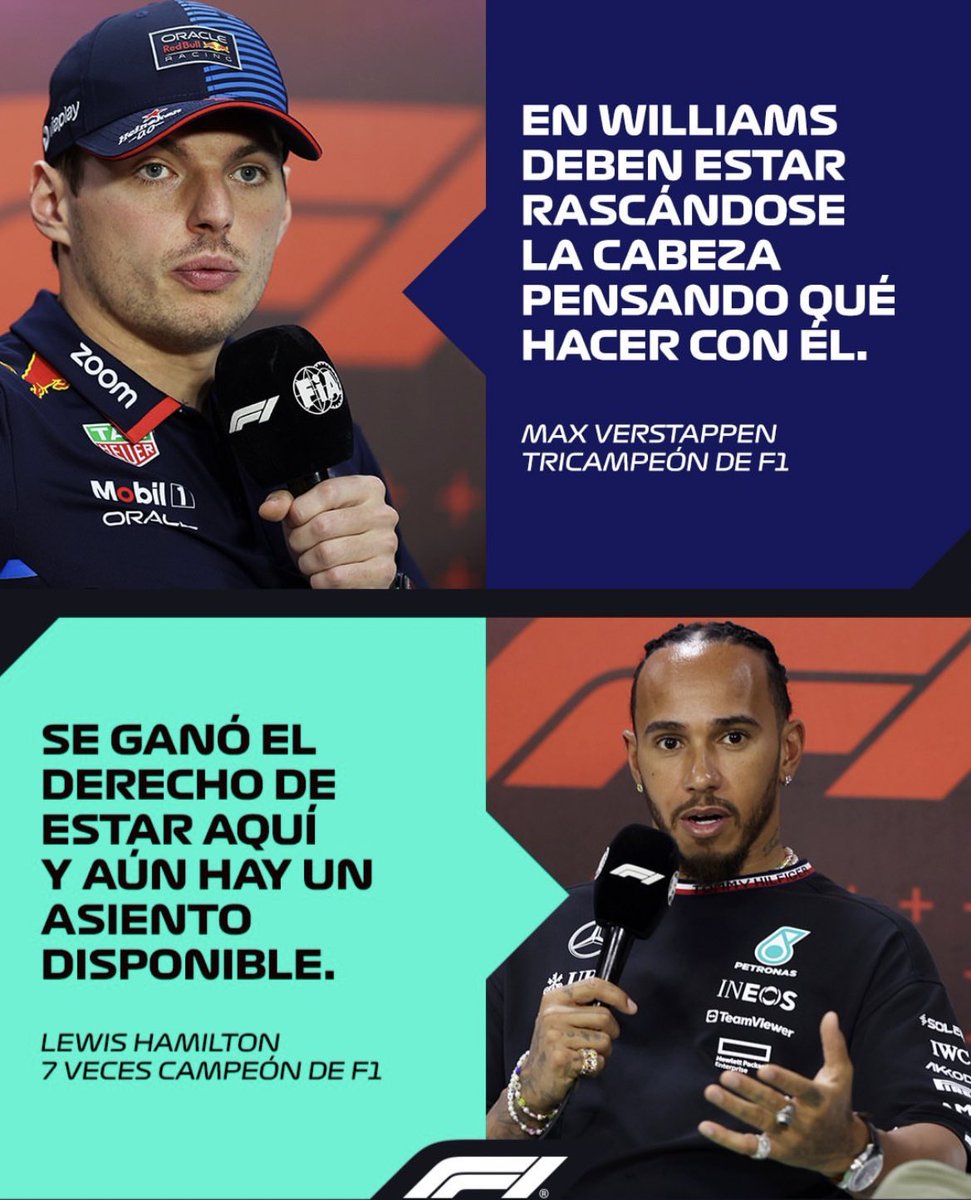 Tomiconcina's tweet photo. Porque los multicampeones del mundo de Formula 1 se quedaron perplejos ante su aparición.

#ColapintoToF1In2025 https://t.co/DpeI5OZkyY
