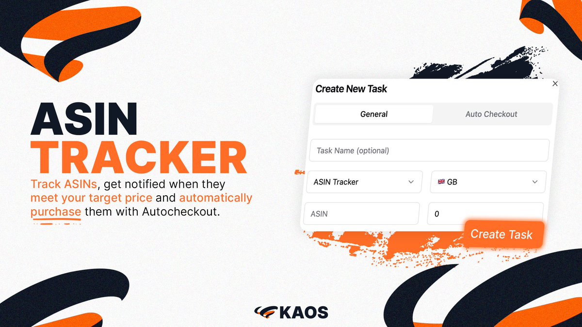 kaos_so's tweet image. Introducing: ASIN Tracker 📡
 
Track ASINs, get notified when they meet your target price and automatically purchase them with Autocheckout.
 
Would you try that feature?