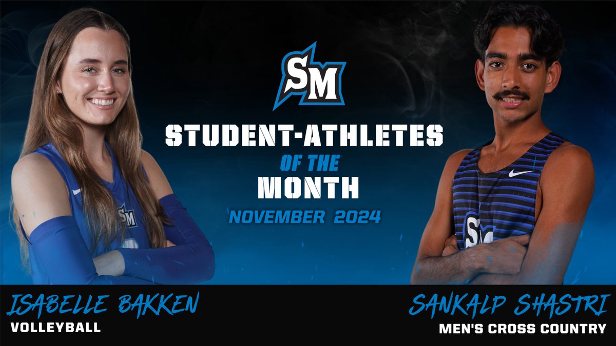 CSUSM Athletics (@csusmcougars) on Twitter photo Congrats to <a href="/CSUSMVolleyball/">CSUSM Volleyball</a>'s Isabelle Bakken and <a href="/CSUSMxctf/">CSUSM XC and T&F</a>'s Sankalp Shastri on being named the Cal State San Marcos Student-Athletes of the Month for November 2024. #BleedBlue
📰 csusmcougars.com/news/2024/12/3… Congrats to <a href="/CSUSMVolleyball/">CSUSM Volleyball</a>'s Isabelle Bakken and <a href="/CSUSMxctf/">CSUSM XC and T&F</a>'s Sankalp Shastri on being named the Cal State San Marcos Student-Athletes of the Month for November 2024. #BleedBlue
📰 csusmcougars.com/news/2024/12/3…