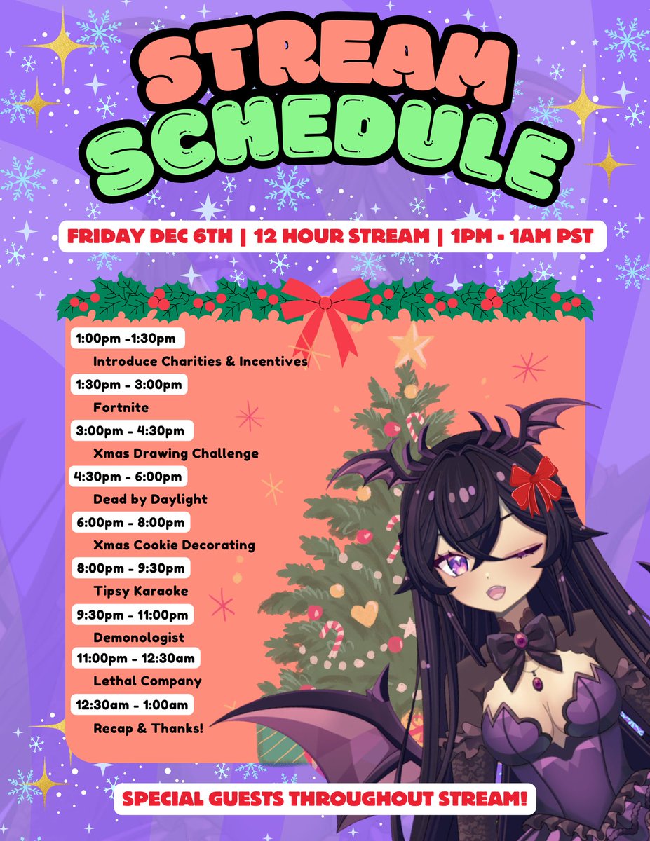 🎄tune in this friday, december 6th, for my 2nd annual #thankmas2024 charity stream! 🎄

info below - see you there!!