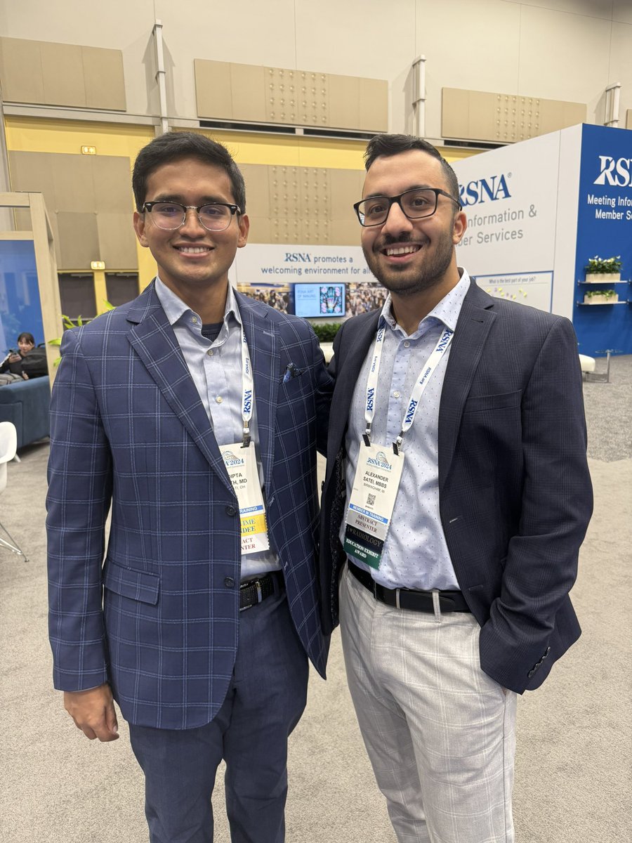 amsatei's tweet photo. At #RSNA2024 running into a fellow University of Nottingham Med School alum and friend! @pro_debnath @MedicineUoN https://t.co/Ek1tkeeqj5