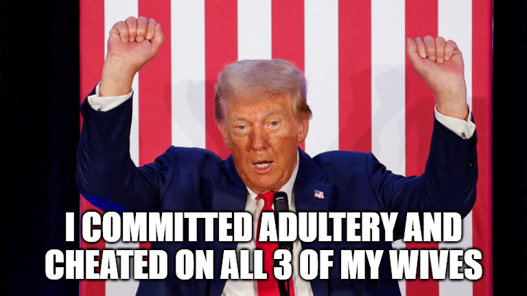JamesTate121's tweet photo. #DonaldTrumpIsAnAdulterer Pass it on. And he sends a signal you can do it too Trump cult parents. https://t.co/hh86dTIIUy