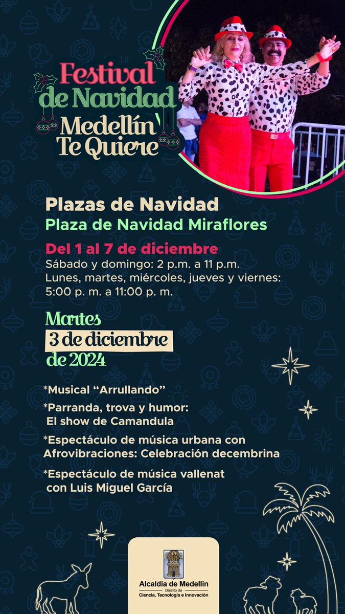 gasacos's tweet photo. Gente, estamos en el Festival de Navidad #MedellínTeQuiere en la cancha de Miraflores (Comuna 9) https://t.co/csZIX7ovv1