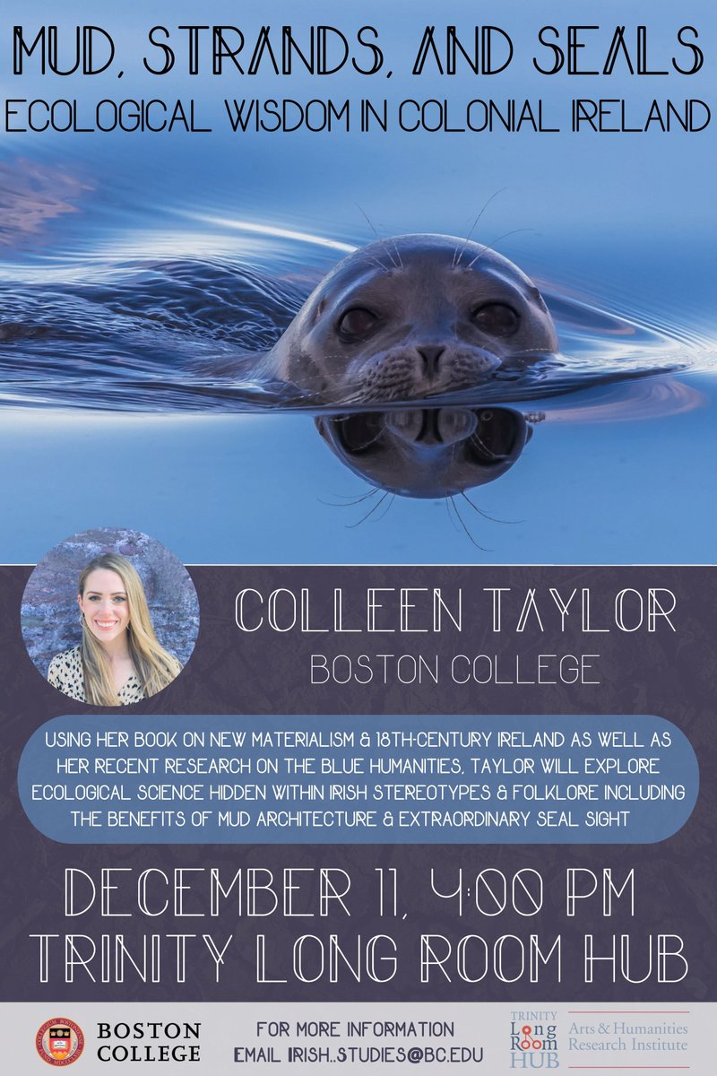 Irish Studies at Boston College (@bcirishstudies) on Twitter photo Colleen Taylor will deliver the Annual Boston College Irish Studies Lecture at the Trinity Long Room Hub next Wednesday, December 11.
All are welcome to attend at 4 pm in the TLRH. 
Register for the event here: eventbrite.ie/e/the-annual-b… Colleen Taylor will deliver the Annual Boston College Irish Studies Lecture at the Trinity Long Room Hub next Wednesday, December 11.
All are welcome to attend at 4 pm in the TLRH. 
Register for the event here: eventbrite.ie/e/the-annual-b…