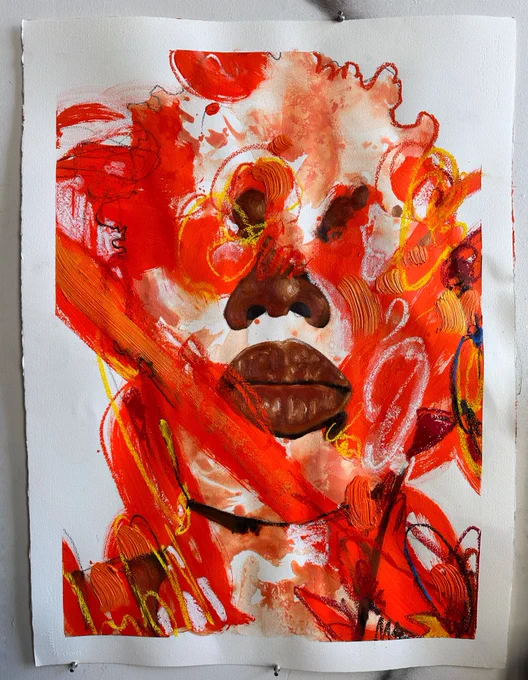 I always love painting with orange 