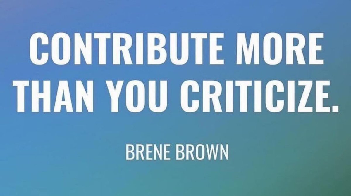 It’s easy to see what’s wrong and point it out, but what are you offering in terms of a solution? Be conscious enough to contribute more than you criticize. #edchat