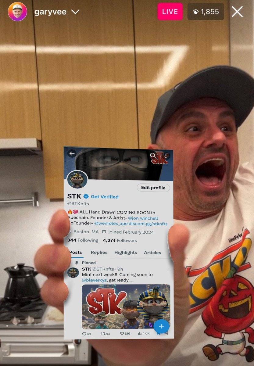 🔥I am LITERALLY SHAKING RIGHT NOW!  <a href="/garyvee/">Gary Vaynerchuk</a> just pulled the <a href="/STKnfts/">STK</a> profile out of a deck of cards! Wonder if he knows it's launching next week?