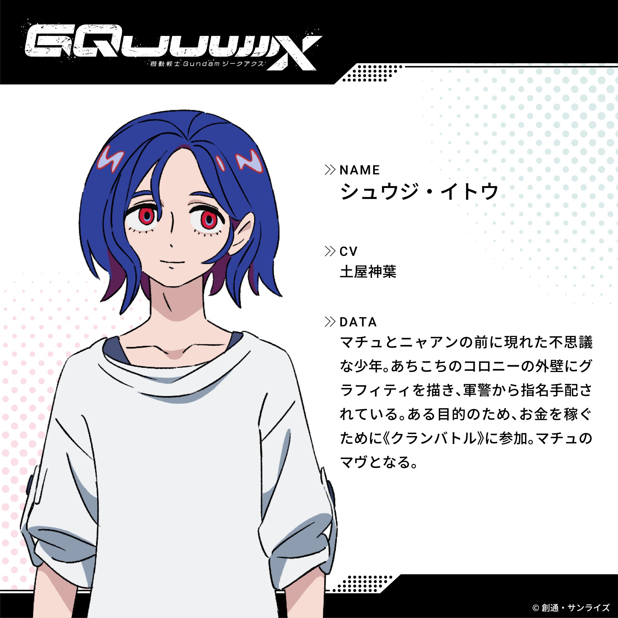 機動戦士Gundam GQuuuuuuX アマテ・ユズリハ シュウジ・イトウ 機動戦士Gundam GQuuuuuuX（ジークアクス） on X: 