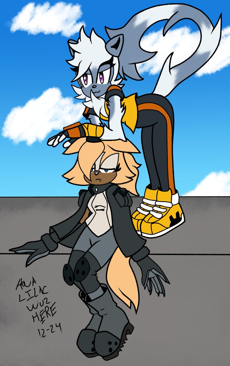 AquaLilac1's tweet photo. I don't normally do the whole thing in one day like this, but I was really feeling this one. 
#sonic #sonicart #sonicthehedgehog #whispangle #tanglethelemur #whisperthewolf #sonicidw https://t.co/i7HwTq82eT