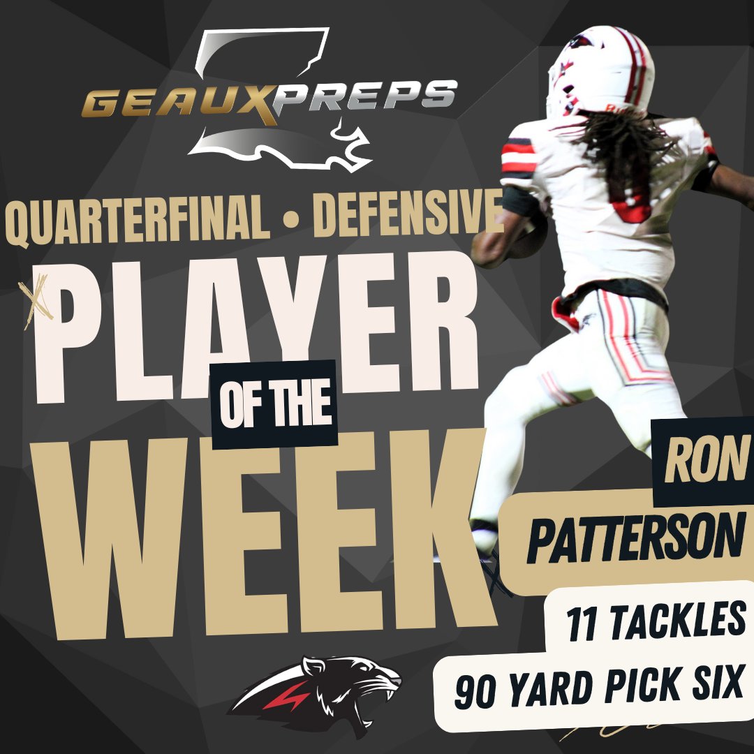 GeauxPreps.com (@geauxprepsla) on Twitter photo Ascension Catholic's Chad Elzy and Bunkie's Ron Patterson named GeauxPreps Players of the Week!
<a href="/ElzyChad/">Chad“papi”Elzy</a> | <a href="/0Ronpatterson/">Ron “HEADHUNTER💯” Patterson</a>
🔗bit.ly/3CR89CX Ascension Catholic's Chad Elzy and Bunkie's Ron Patterson named GeauxPreps Players of the Week!
<a href="/ElzyChad/">Chad“papi”Elzy</a> | <a href="/0Ronpatterson/">Ron “HEADHUNTER💯” Patterson</a>
🔗bit.ly/3CR89CX