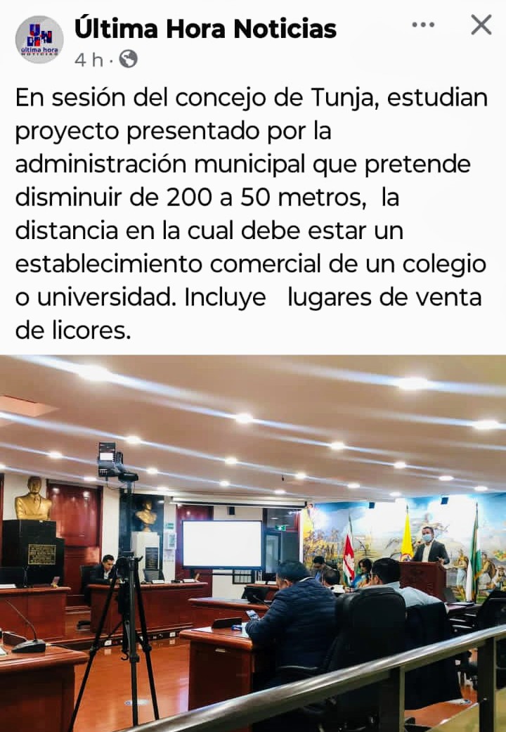 Ni #FUNEME se atrevió a tanto!
Modificarán distancia para funcionamiento de establecimientos que expenden bebidas alcohólicas en #Tunja 
Será qué <a href="/AsoTunja/">Asojuntas Tunja</a> no se ha enterado o se ha en los morrongos
Sectores residenciales los más afectados
<a href="/P_El_Tunjano/">Periódico El Tunjano</a> <a href="/ELDIARIOBOYACA/">EL DIARIO BOYACÁ</a> <a href="/ledoleon/">Ⓛ Ⓔ Ⓞ Ⓝ</a>