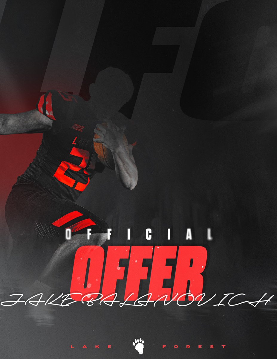 Jake Balanovich (@jakebalanovich) on Twitter photo Beyond grateful to receive my first official offer from Lake Forest College!!! <a href="/Coach_Sanchez55/">Mark Jacob Sanchez</a> <a href="/coachbourbon/">Steve Bourbon</a> Beyond grateful to receive my first official offer from Lake Forest College!!! <a href="/Coach_Sanchez55/">Mark Jacob Sanchez</a> <a href="/coachbourbon/">Steve Bourbon</a>
