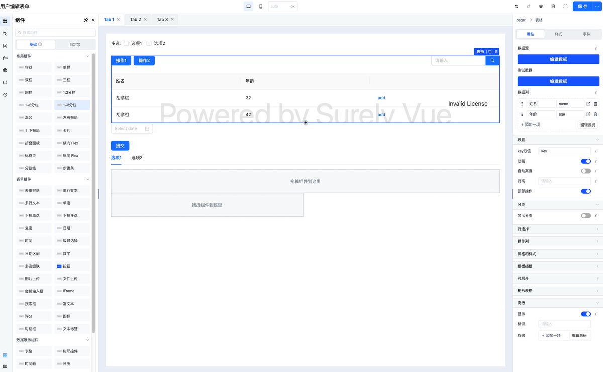 3年半了，环境不太好 ，<a href="/surely/">surely1</a>-vue/form 暂时搁置换方向了，最近半年做了一个单子又可以续命1年，给大客户定制的纯 vue 版的 lower code ，接下来会在此基础上迭代出海产品