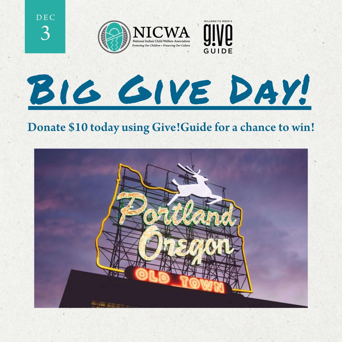 NativeChildren's tweet image. A gift to NICWA today helps us protect Native children and ensure they stay connected to their family, community, and culture. 🧡 

➡️giveguide.org/nonprofits/nat…

#GiveNative #NICWA #GivingTuesday #BigGiveDay #PDX #GiveGuide